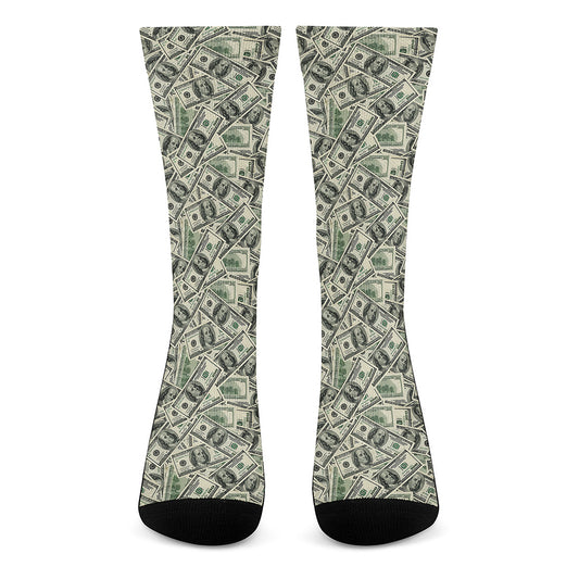 US Dollar Print Crew Socks