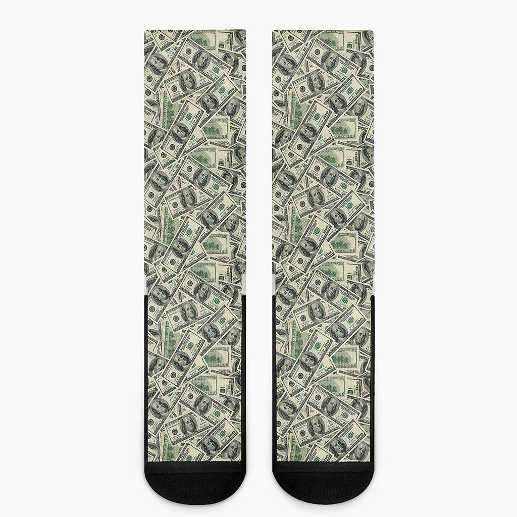 US Dollar Print Crew Socks