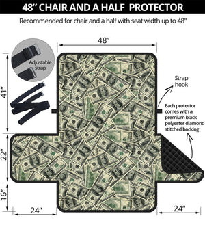 US Dollar Print Half Sofa Protector