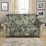 US Dollar Print Loveseat Protector