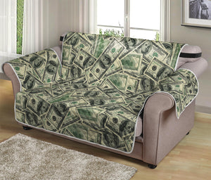 US Dollar Print Loveseat Protector