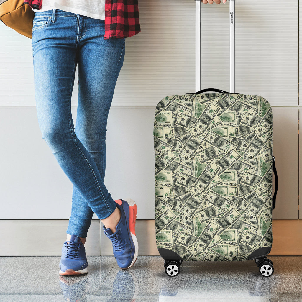 US Dollar Print Luggage Cover