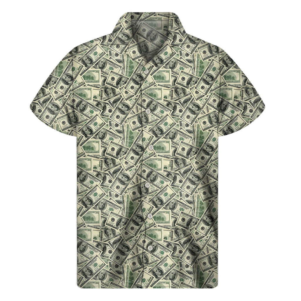 US Dollar Print Men's Short Sleeve Shirt
