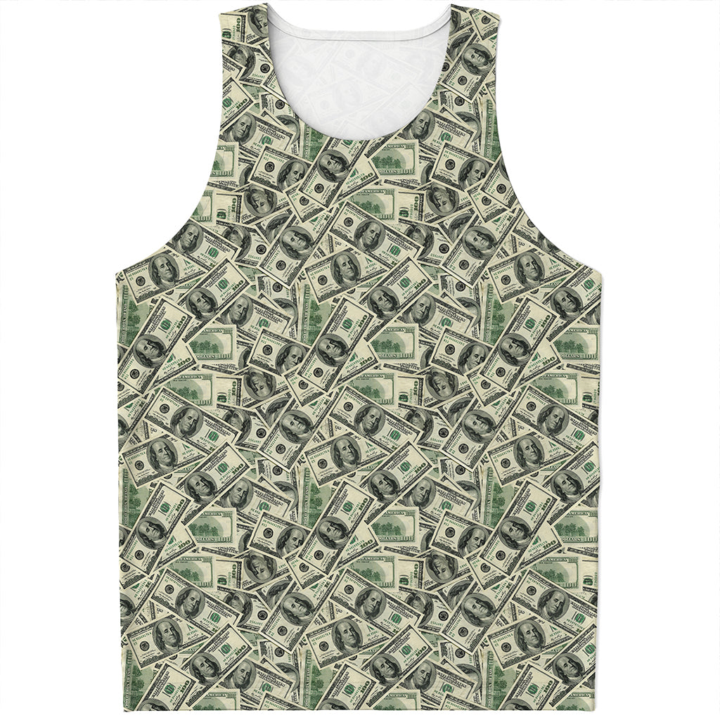 US Dollar Print Men's Tank Top