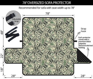 US Dollar Print Oversized Sofa Protector