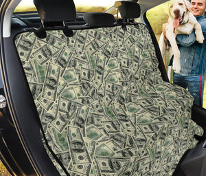 US Dollar Print Pet Car Back Seat Cover