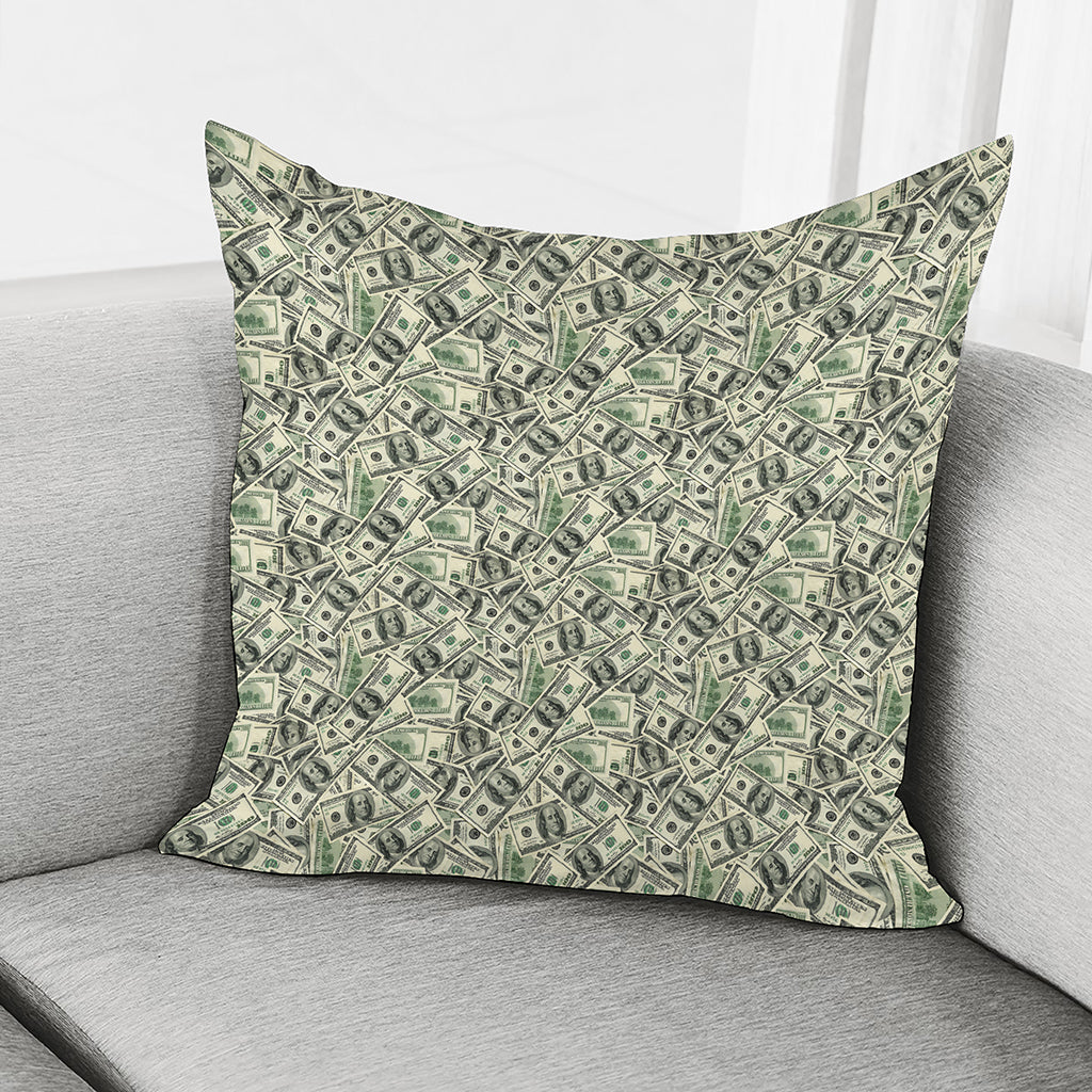 US Dollar Print Pillow Cover