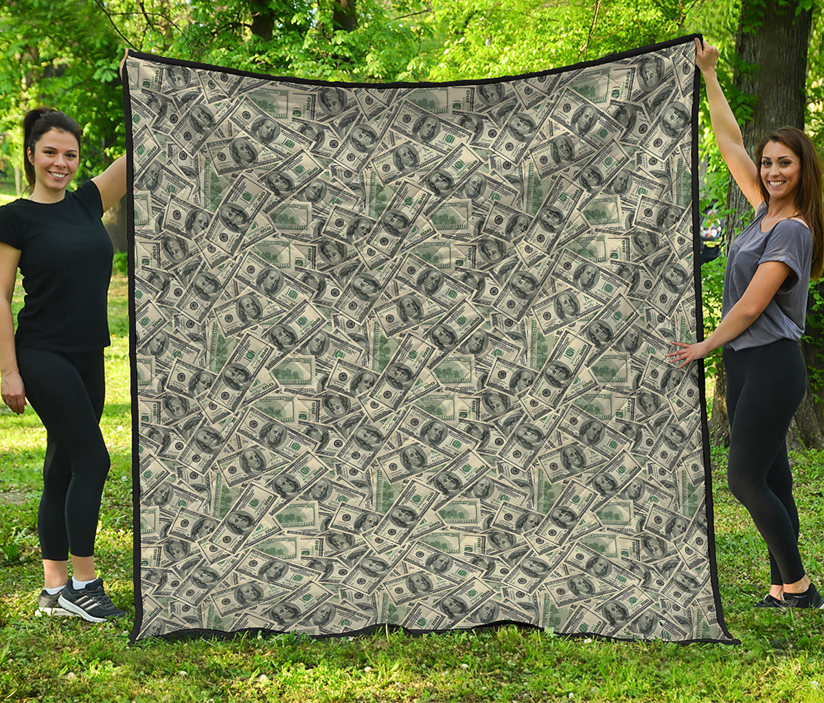 US Dollar Print Quilt