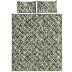 US Dollar Print Quilt Bed Set