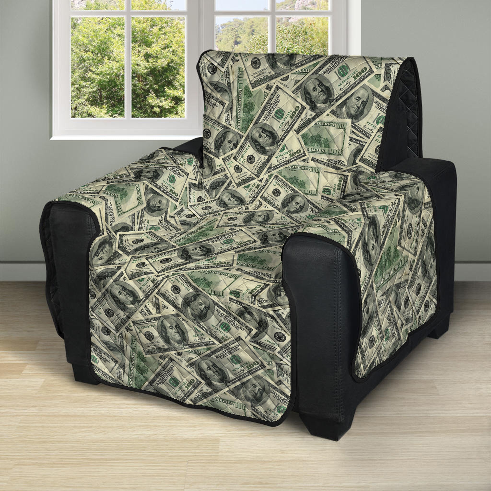 US Dollar Print Recliner Protector