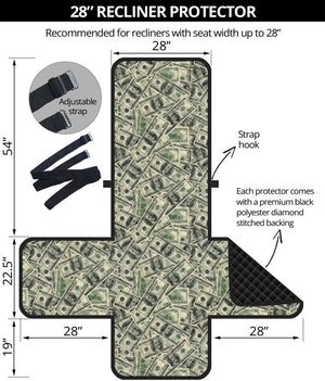 US Dollar Print Recliner Protector