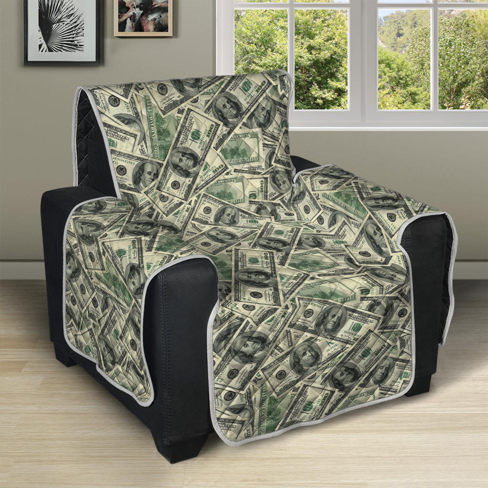 US Dollar Print Recliner Protector