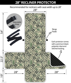 US Dollar Print Recliner Protector