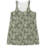 US Dollar Print Women's Racerback Tank Top