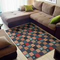 USA Denim Patchwork Pattern Print Floor Mat