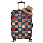 USA Denim Patchwork Pattern Print Luggage Cover