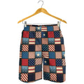 USA Denim Patchwork Pattern Print Men's Shorts