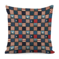 USA Denim Patchwork Pattern Print Pillow Cover