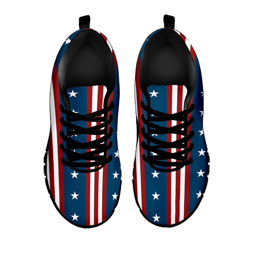 USA Independence Day Pattern Print Black Sneakers