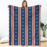 USA Independence Day Pattern Print Blanket