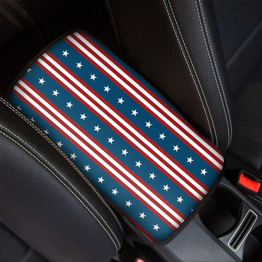 USA Independence Day Pattern Print Car Center Console Cover