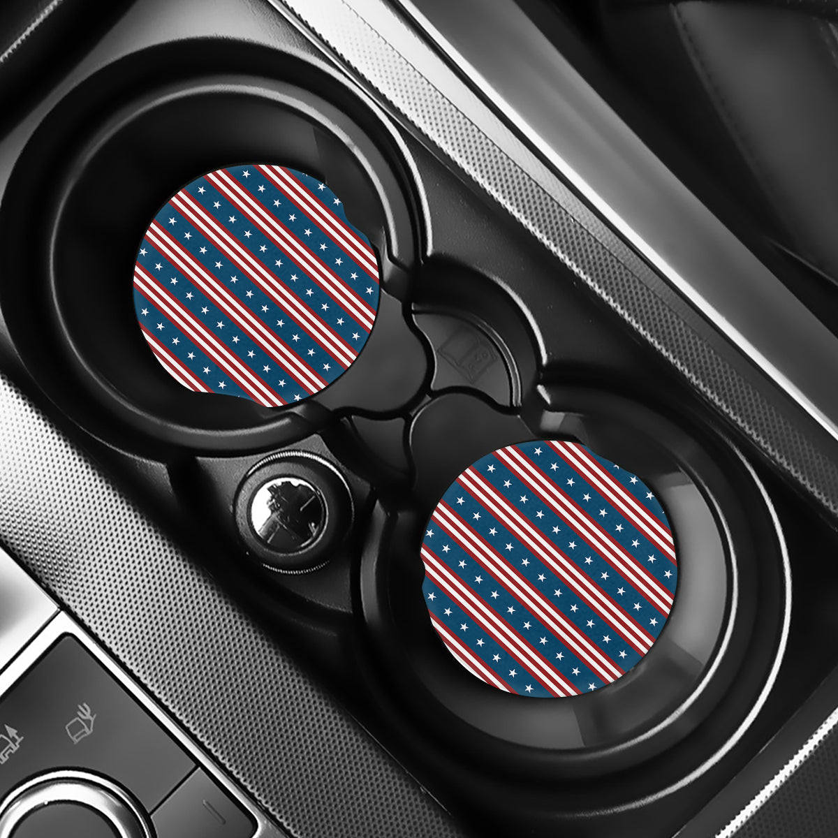 USA Independence Day Pattern Print Car Coasters