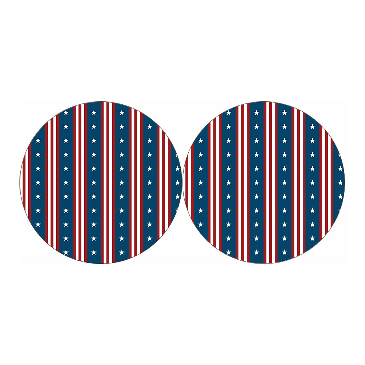 USA Independence Day Pattern Print Car Coasters