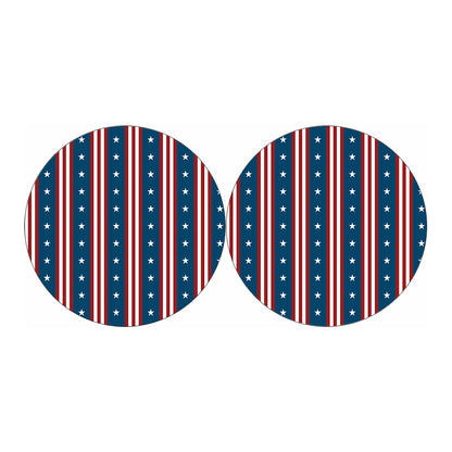 USA Independence Day Pattern Print Car Coasters
