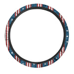 USA Independence Day Pattern Print Car Steering Wheel Cover