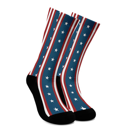 USA Independence Day Pattern Print Crew Socks