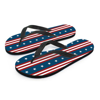 USA Independence Day Pattern Print Flip Flops