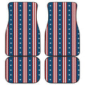 USA Independence Day Pattern Print Front and Back Car Floor Mats