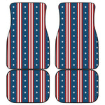 USA Independence Day Pattern Print Front and Back Car Floor Mats