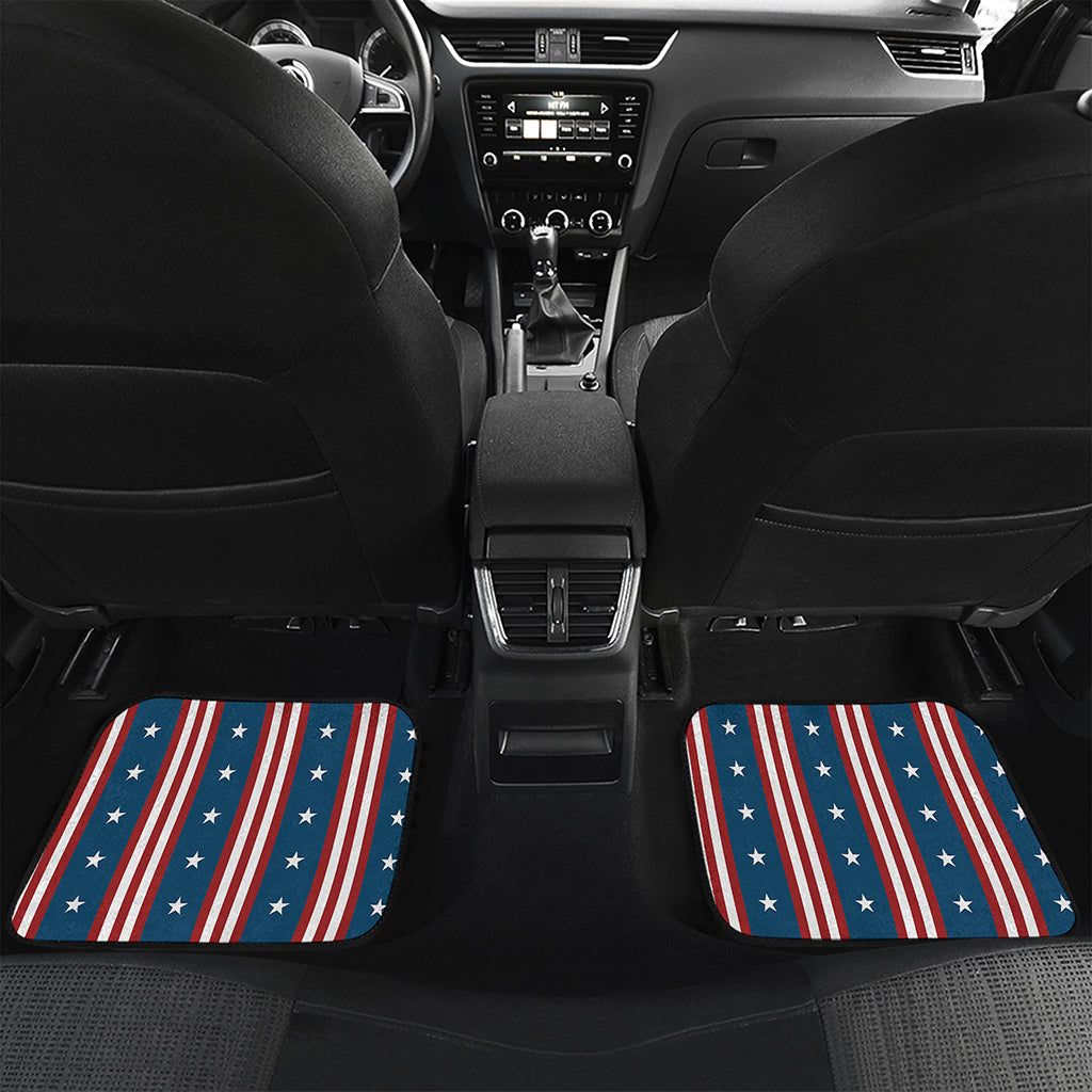 USA Independence Day Pattern Print Front and Back Car Floor Mats