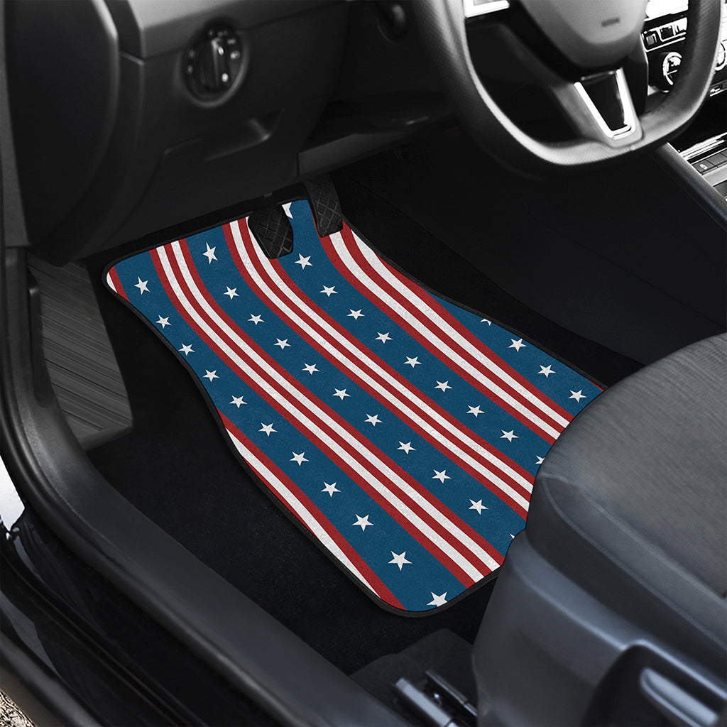 USA Independence Day Pattern Print Front and Back Car Floor Mats