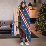 USA Independence Day Pattern Print Hooded Blanket