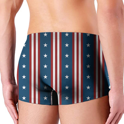 USA Independence Day Pattern Print Men's Boxer Briefs