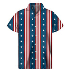 USA Independence Day Pattern Print Men's Short Sleeve Shirt