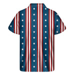 USA Independence Day Pattern Print Men's Short Sleeve Shirt