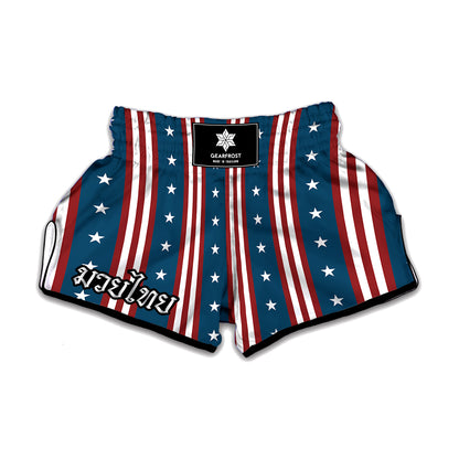 USA Independence Day Pattern Print Muay Thai Boxing Shorts