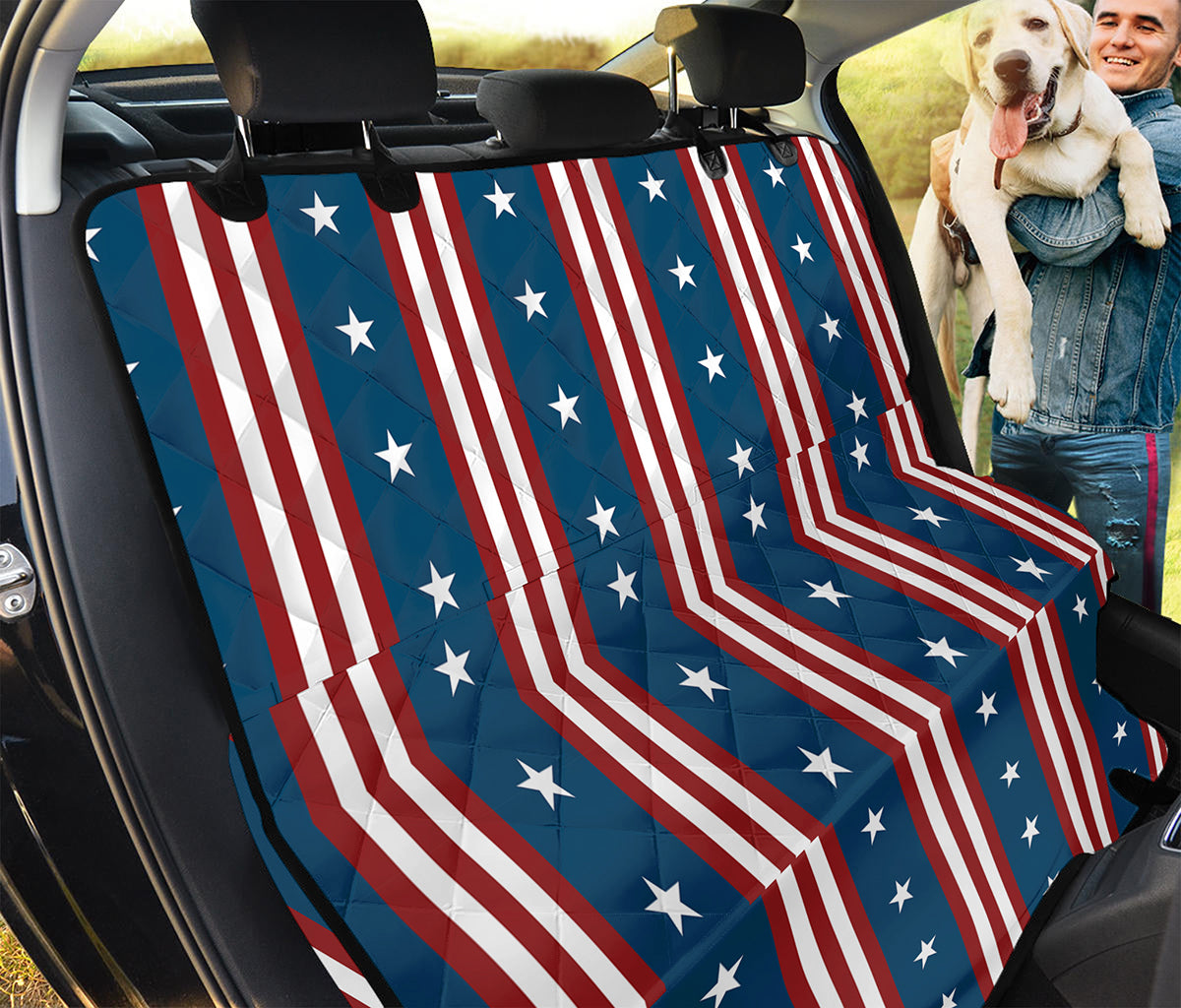 USA Independence Day Pattern Print Pet Car Back Seat Cover