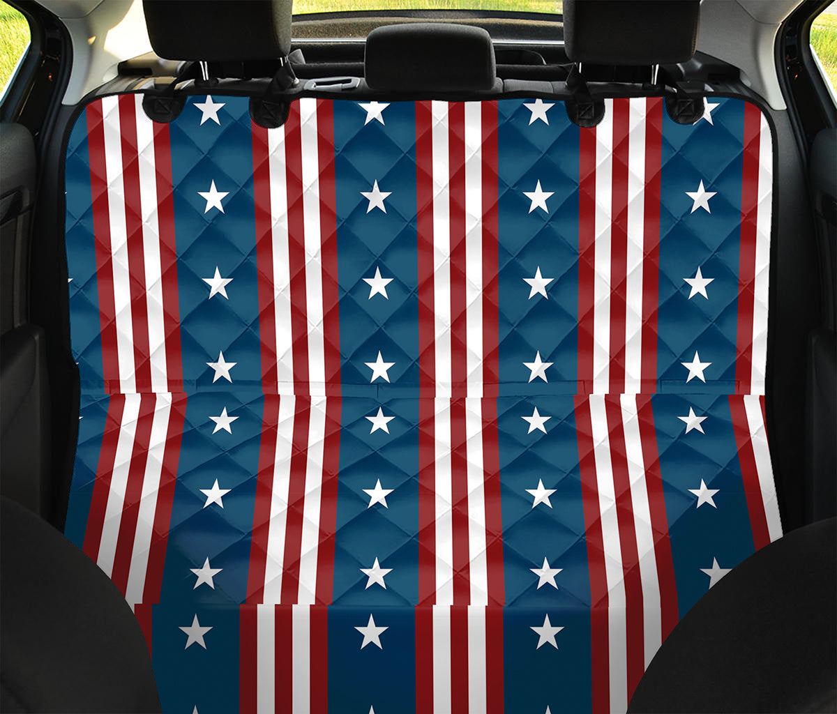 USA Independence Day Pattern Print Pet Car Back Seat Cover