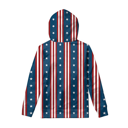 USA Independence Day Pattern Print Pullover Hoodie