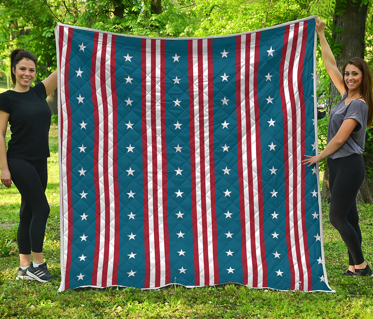 USA Independence Day Pattern Print Quilt
