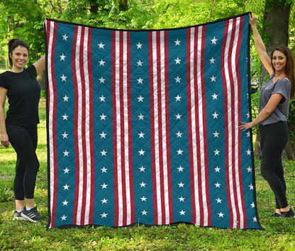 USA Independence Day Pattern Print Quilt