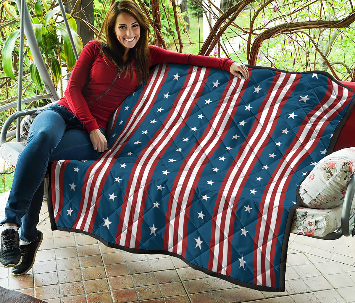 USA Independence Day Pattern Print Quilt