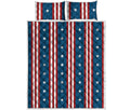 USA Independence Day Pattern Print Quilt Bed Set
