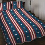 USA Independence Day Pattern Print Quilt Bed Set