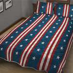 USA Independence Day Pattern Print Quilt Bed Set