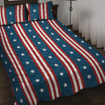 USA Independence Day Pattern Print Quilt Bed Set